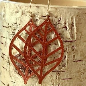 Delicate Faux Leather Earrings